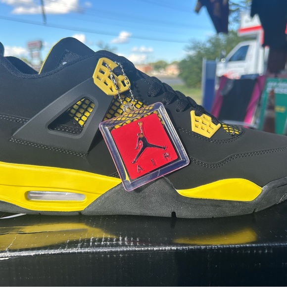 Jordan Men's Black and Yellow Athletic Sneakers - Picture 1 of 5